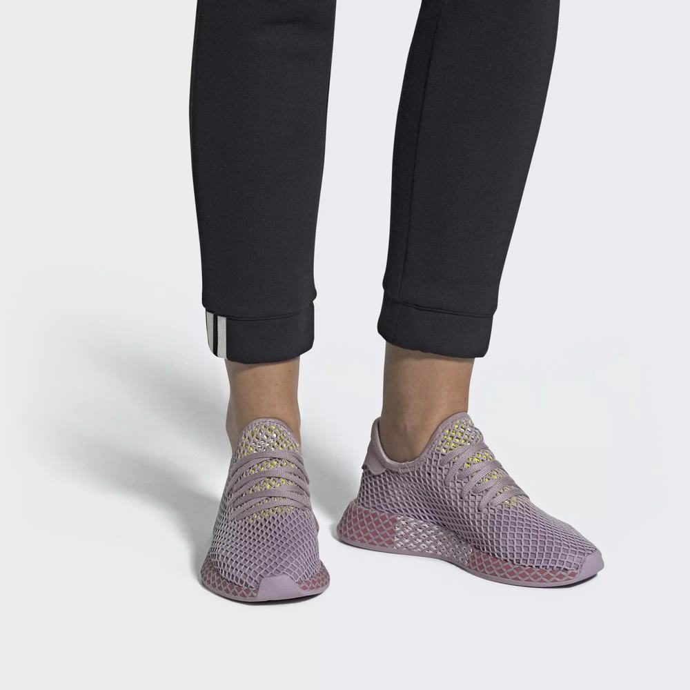 Adidas Deerupt Runner Tenis Morados Para Mujer (MX-85698)